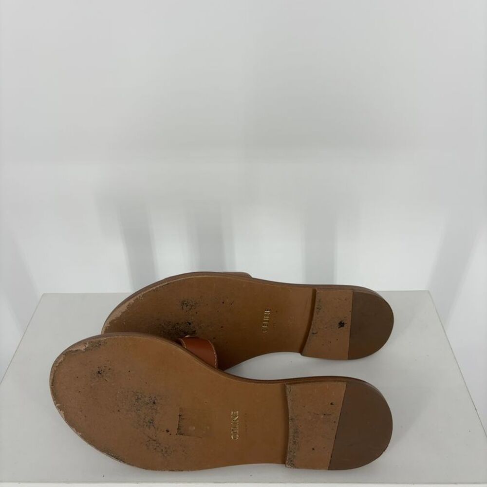 Celine Triomphe Mule In Calfskin Leather- Size 36.5 - Picture 5 of 5